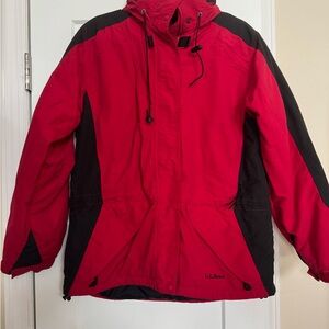 L.L. Bean Red & Black Jacket Women’s Med Thinsulate Vintage-few imperfections